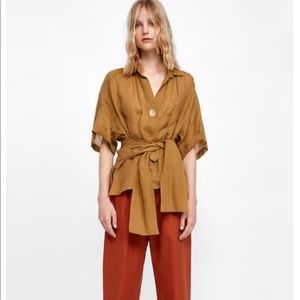 Zara tie shirt